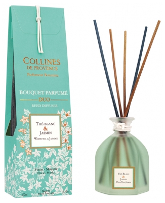Collines de Provence Bouquet Parfumé DUO 100 ML - Senteur : Thé Blanc & Jasmin