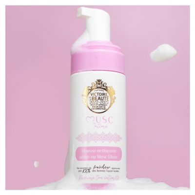 Musc Intime Mousse Nettoyante Intime Parfum Musc Blanc 150 ml