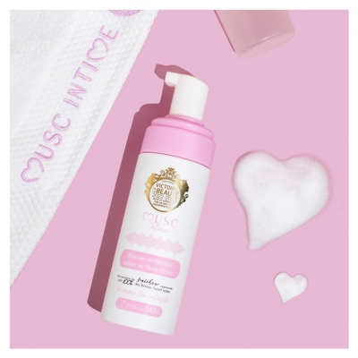 Musc Intime Mousse Nettoyante Intime Parfum Musc Blanc 150 ml