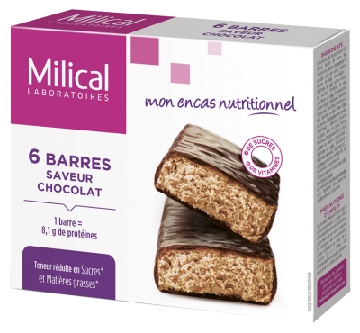 Milical Barres Minceur Hyperprotéinées 6 Unités