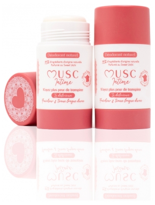 Musc Intime Déodorant Naturel Parfum Sweet Litchi 50 g