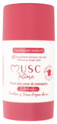 Musc Intime Déodorant Naturel Parfum Sweet Litchi 50 g