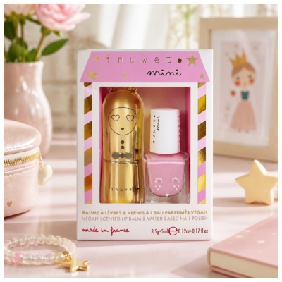 Inuwet Coffret Baume à Lèvres 3,5 Grammes + Vernis Parfumé à l'Eau Pastèque 5 ML