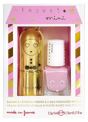 Inuwet Coffret Baume à Lèvres 3,5 Grammes + Vernis Parfumé à l'Eau Pastèque 5 ML