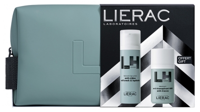 Lierac Homme Trousse Fluide Anti-Âge Global Visage et Yeux 50 ml + Déodorant 50 ml Offert