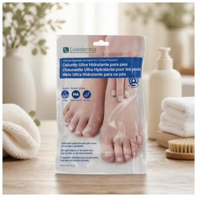 Luxiderma 1 Paire de Chaussette Ultra Hydratante Pieds 