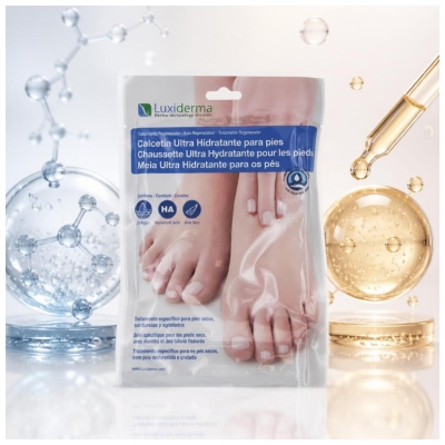 Luxiderma 1 Paire de Chaussette Ultra Hydratante Pieds 