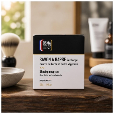 Osma Tradition Savon à Barbe Toutes Peaux Recharge 130 g