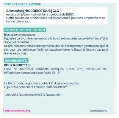 Calmosine Microbiotique CLQ Ferments Lactiques 8 ml