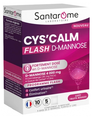 Santarome Cys'calm Flash D-Mannose 4000 mg 10 Unités