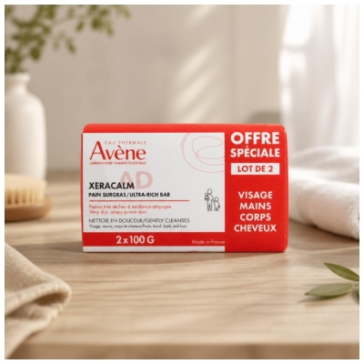 Avène XeraCalm AD Pain Surgras Lot de 2 x 100 Grammes