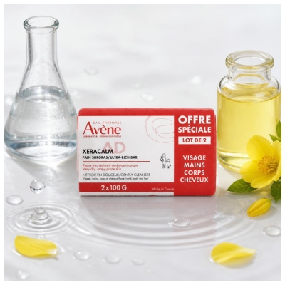 Avène XeraCalm AD Pain Surgras Lot de 2 x 100 Grammes