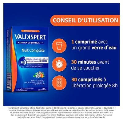 Valdispert Nuit Complète 30 Unités à Libération Prolongée