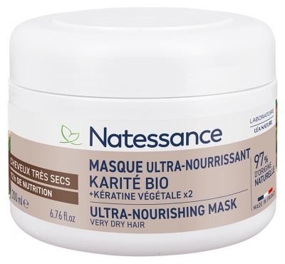 Natessance Masque Ultra-Nourrissant Kératine Végétale & Karité 200 ml