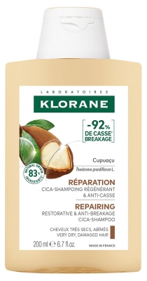 Klorane Réparation Cica-Shampoing Régénrant au Cupuaçu 200 ml