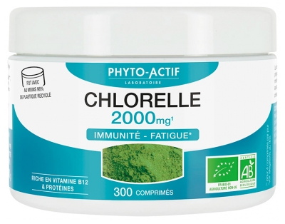 Phyto-Actif Chlorelle 2000 mg Fatigue & Immunité 300 Comprimés
