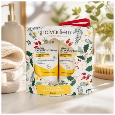 Alvadiem Coffret Xerolia Lait Corps Hydratant 30 ML et Xerolia Gel Douche Surgras 30 ML