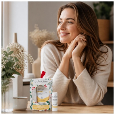 Alvadiem Coffret Stick Lèvres Hydratant 4 Grammes et Crème Mains Hydratante 30 ML