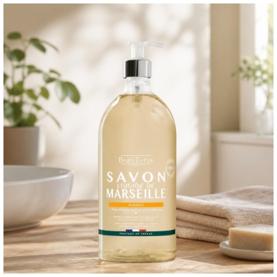 BeauTerra Savon de Marseille Liquide Surgras 1 L