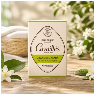 Cavaillès Savon Surgras Oranger Jasmin Peaux Sèches 100 g