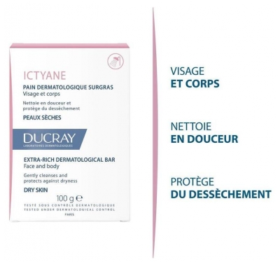 Ducray Ictyane Pain Dermatologique Surgras 100 Grammes