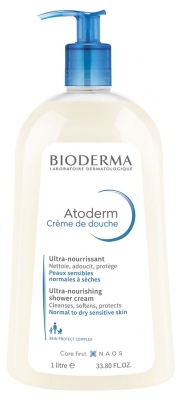 Bioderma Atoderm Crème de Douche Lavante Hydratante Visage et Corps 1000 ml