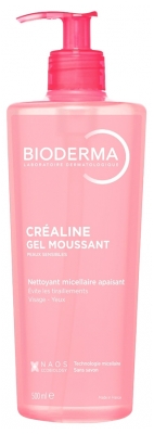 Bioderma Créaline Gel Moussant Nettoyant Démaquillant Visage Peaux Sensibles