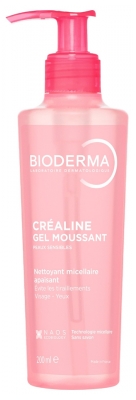Bioderma Créaline Gel Moussant Nettoyant Visage Peau Sensible 200 ml