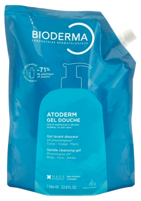Bioderma Atoderm Gel Douche Sans Savon Visage et Corps Éco-Recharge 1000 ml