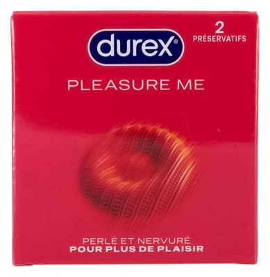 Durex Pleasure Me 2 Préservatifs Perlé et Nervuré