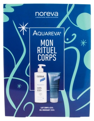 Noreva Coffret Aquareva Lait Corporel Hydratant 24H 400 ml + Peaux Déshydratées Gel Moussant Hydratant 200 ml