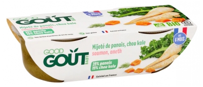 Good Goût Mijoté Panais Chou Kale Saumon Aneth 6 Mois Bio 2 Pots