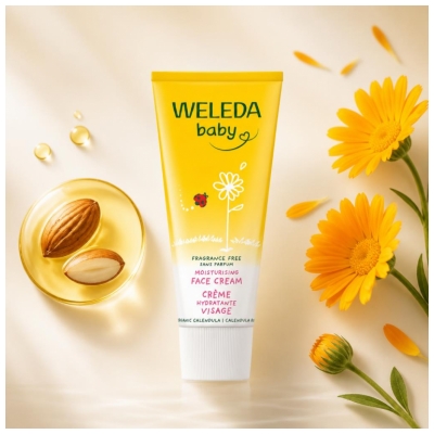 Weleda Baby Crème Protectrice Visage Sans Parfum Calendula 50 ml