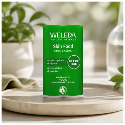 Weleda Skin Food Stick Lèvres Lot de 2 x 4,8 Grammes