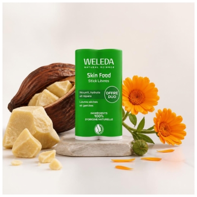 Weleda Skin Food Stick Lèvres Lot de 2 x 4,8 Grammes