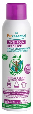 Puressentiel Anti-Poux Spray Environnement Efficacité 24H 150 ml