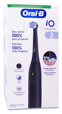 Oral-B IO Laboratory 2 Brosse à Dents Rechargeable 3 Modes Intelligents + Accessoires - Couleur : Noire