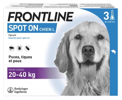 Frontline Spot-On Chien L (20 40 Kg) 3 Unités