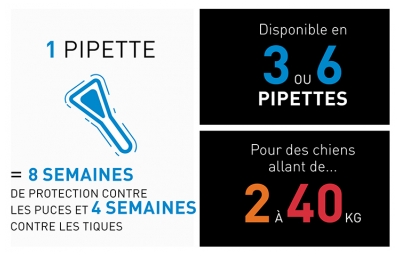 Frontline Spot-On Antiparasitaire Chiens de 2 à 10 kg 6 Pipettes
