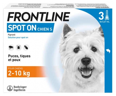 Frontline Spot-On Chien S (2 10 Kg) 3 Unités