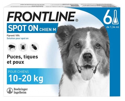 Frontline Spot-On Antiparasitaire Chiens de 10 à 20 kg 4 Pipette