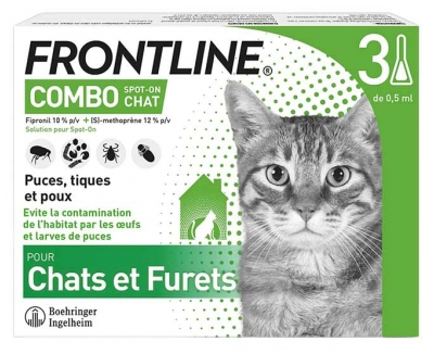 Frontline Combo Pour Chat et Furets 3 Pipettes