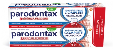 Parodontax Dentifrice Fraîcheur Intense Complète Protection 2 x 75 ML