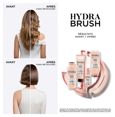 Dessange Hydra Brush Soin Démêlant Hydra-Protecteur Cheveux Exposés aux Appareils Chauffants 225 ml