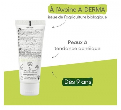A-DERMA Biology AC Global Soin Matifiant Anti-Imperfections Biologique 40 ML