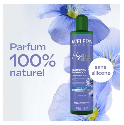 Weleda Hydra Shine Shampoing Hydratation Fleurs de Lin des Alpes 150 ml