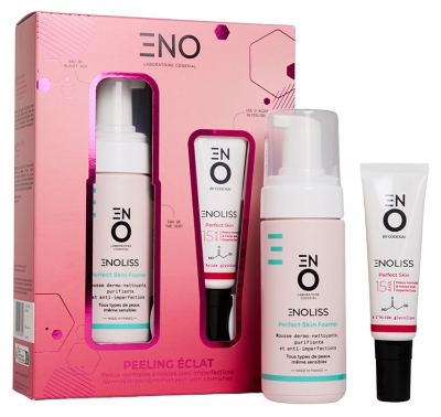 Codexial Enoliss Perfect Skin Foamer Mousse Nettoyante Anti-Imperfections 150 ml + Perfect Skin 15 AHA Émulsion Rénovatrice Nuit 30 ml