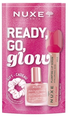 Nuxe Very rose Sérum Lèvres Repulpant 8 ml + Huile Sèche Prodigieuse Or Florale Multi-Fonctions 10 ml + un Chouchou Offert