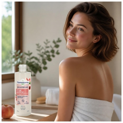 Natessance Douche Parfumée Pêche Blanche Biologique 500 ML