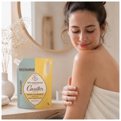 Cavaillès Huile Lavante Dermato Haute Tolérance Éco Recharge de 1 Litre